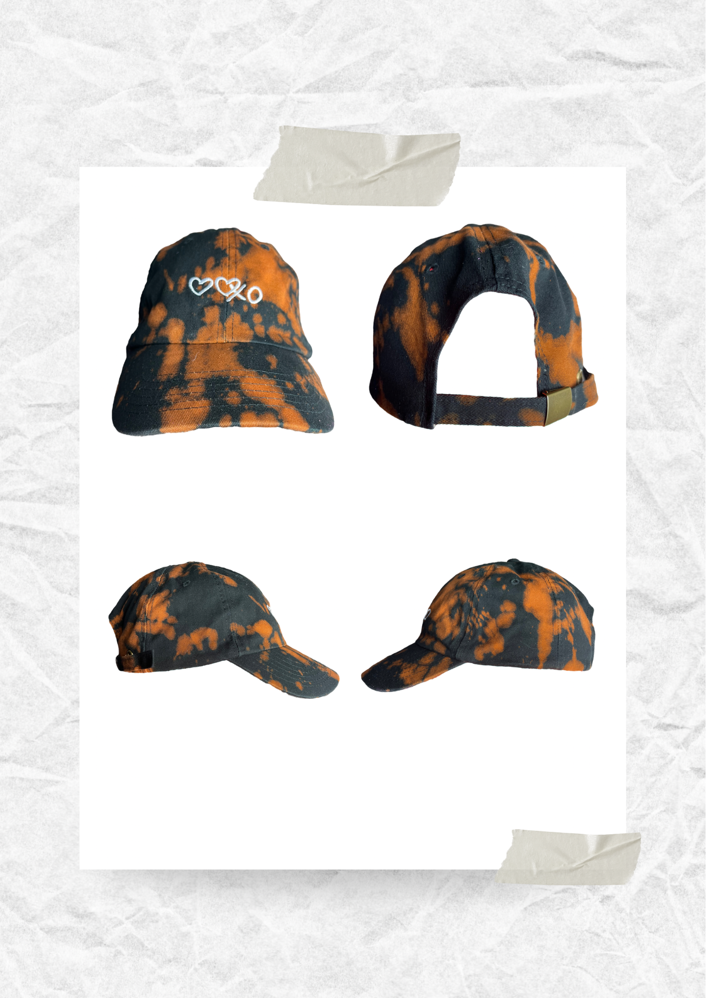 XO Distress Print Hat