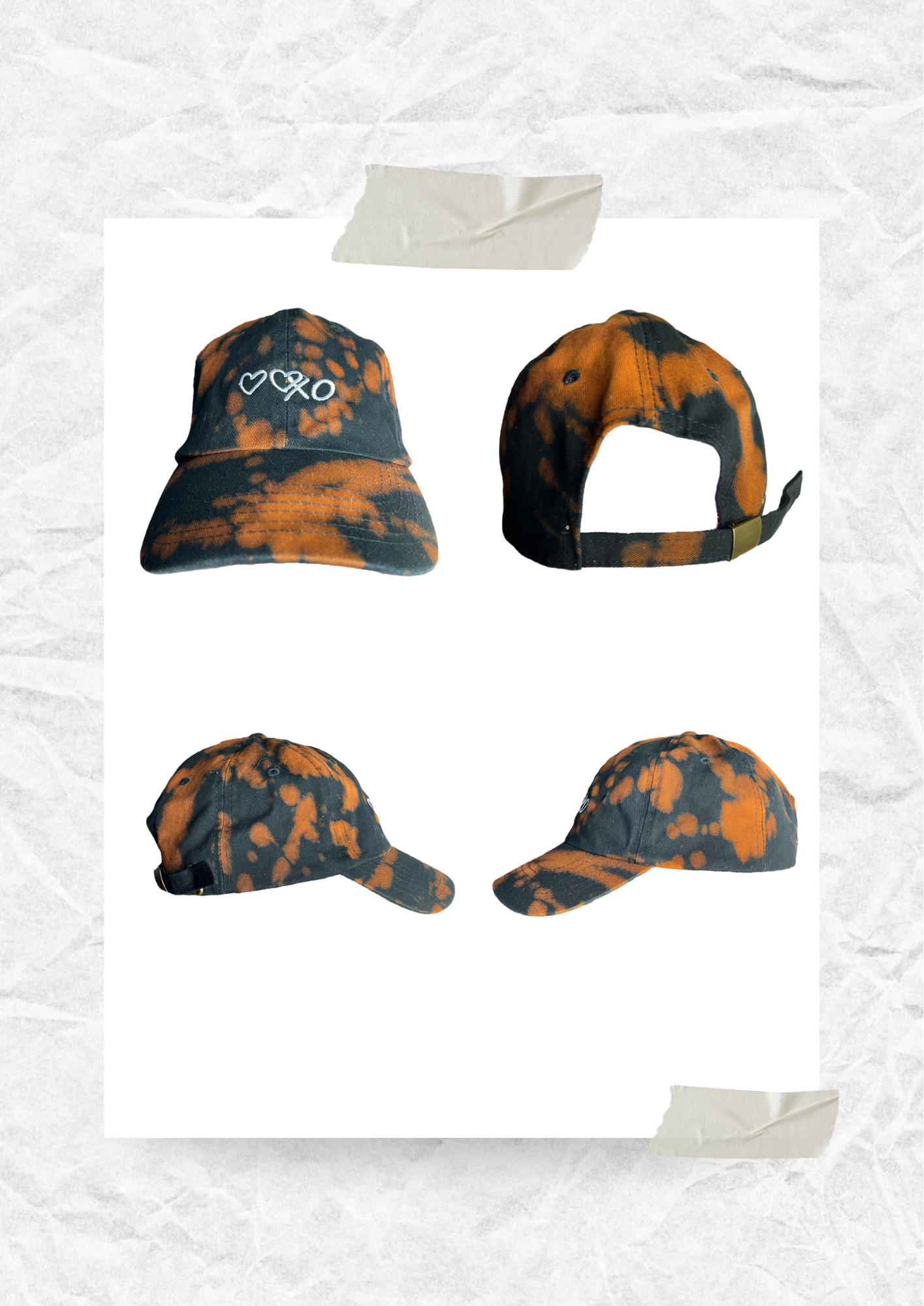 XO Distress Print Hat